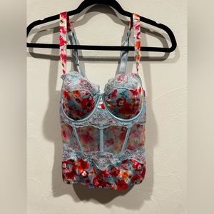 Victoria’s Secret Floral Lace Balconette Corset Top